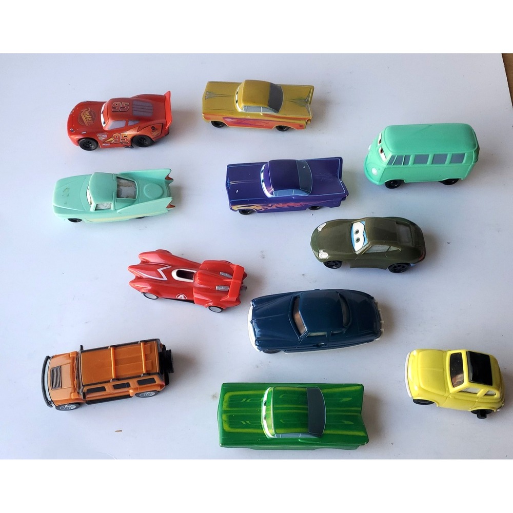 Disney Pixar Cars Lot of 10 with magnets attached for display